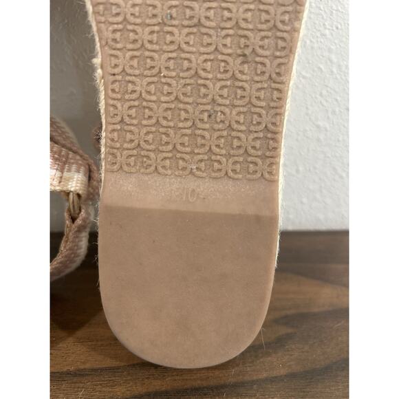 Sam Edelman Artica Platform Wedge Espadrilles Sandals Sz 10 Pink Beige Vacation - Picture 8 of 9